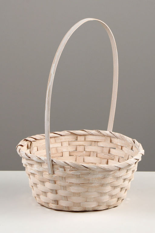 Корзина плетёная для хранения, бамбуковая, круглая, светлая, набор 3 шт.