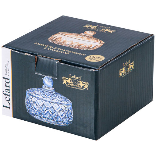 ЕМКОСТЬ ДЛЯ ХРАНЕНИЯ LEFARD С КРЫШКОЙ DIAMANT BLUE 12*10СМ , 320 мл  фото 3