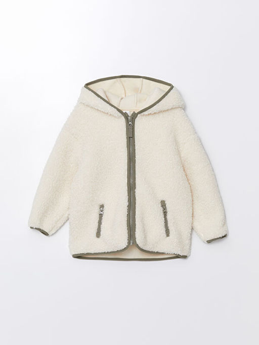 Kap??onlu Pel?? Erkek ?ocuk Fermuarl? Sweatshirt