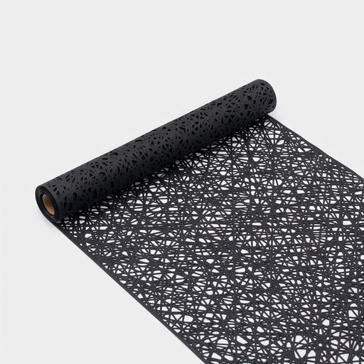 Дорожка на стол Доляна «Паутинка», 150×33 см, чёрная