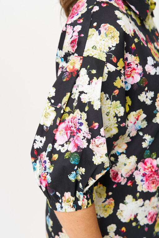 Блуза Svetlana Style 2130 черный+цветы