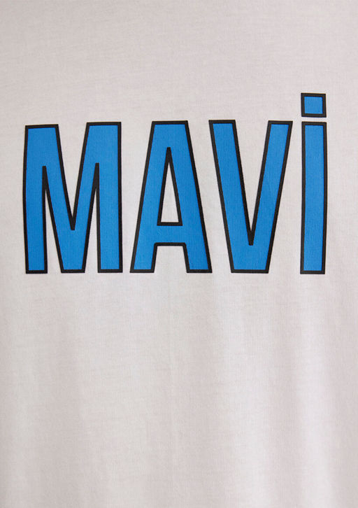 Mavi Logo Bask?l? Beyaz Tisort  фото 5