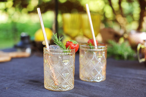 Набор стаканов для воды Dubai, янтарный, 0,3 л, 4 шт - Anna lafarg фото 4