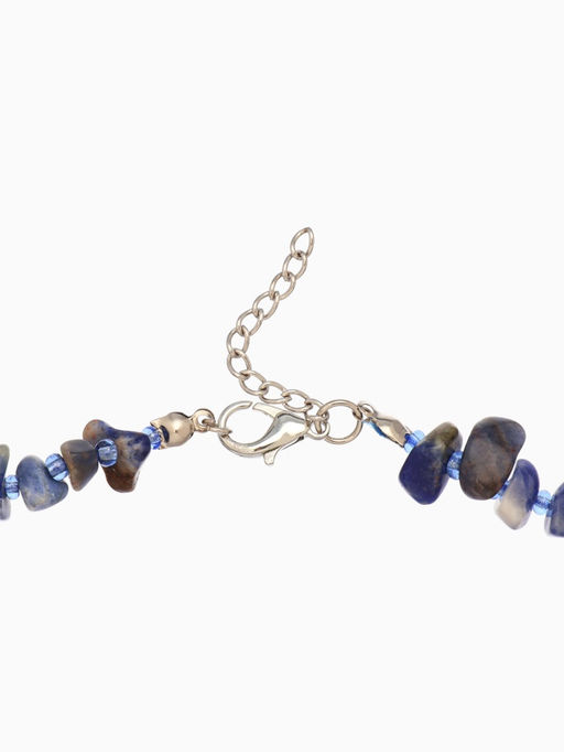 Ожерелье из камня, 45 см, синее