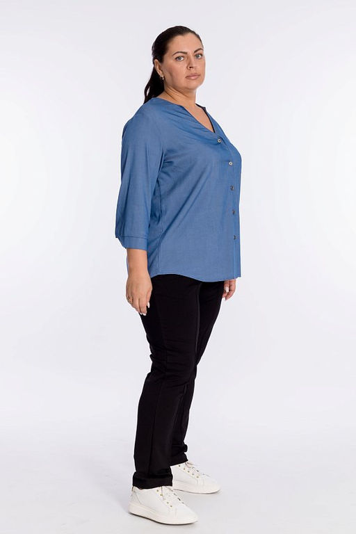 Рубашка М323030а Голубой - Елена фото 3