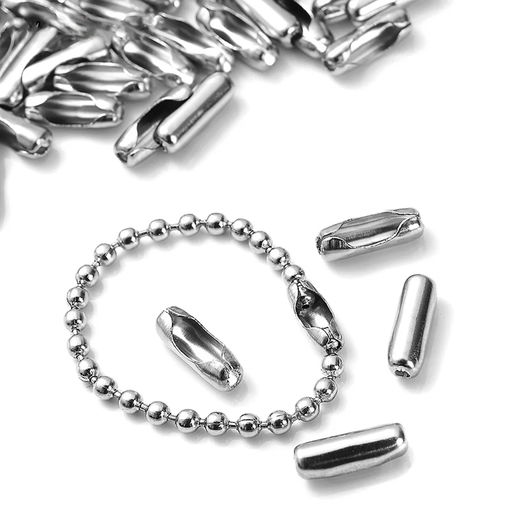 Цена за 1000 шт. Застёжка для цепочки с шариками, d = 2,3 мм, цвет серебряный - Simaland фото 2