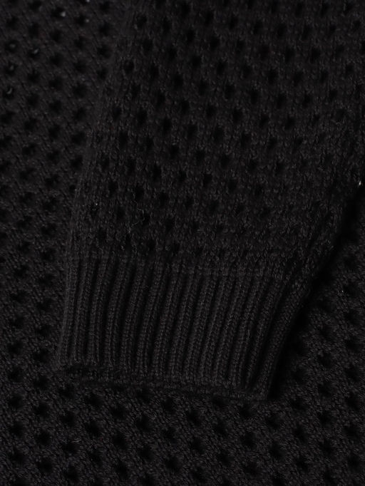 Джемпер сетка женский MIST Knitwear, размер 42 (S), чёрный