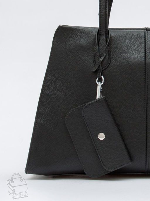 Сумка женская кожаная 1008C black Polina&Eiterou