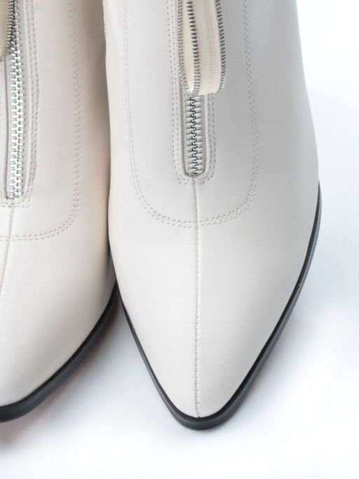 01-PCS124-3 BEIGE Ботинки демисезонные женские (натуральная кожа, байка)