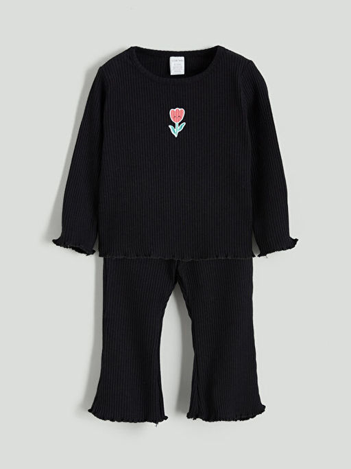 Bisiklet Yaka K?z Bebek Ti??rt ve Tayt