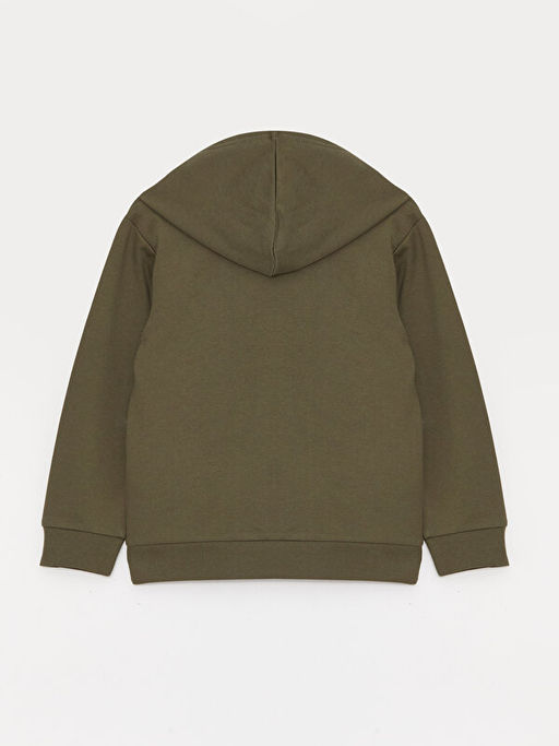Bask?l? Uzun Kollu Erkek ?ocuk Hoodie ve E?ofman Alt? - Waikiki фото 3