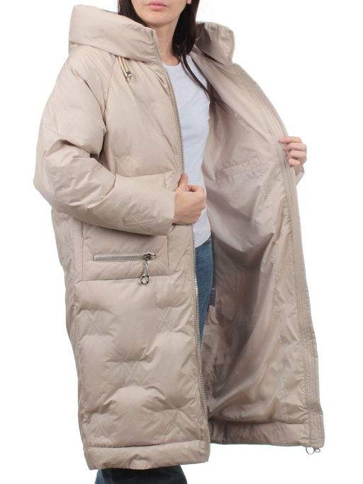 305 BEIGE Пальто зимнее стеганое женское (200 гр. холлофайбер) - Fashion фото 7