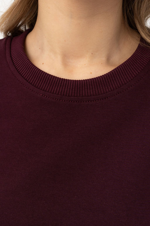 Свитшот женский 407L3-33 т.сливовый - Solo mio фото 6