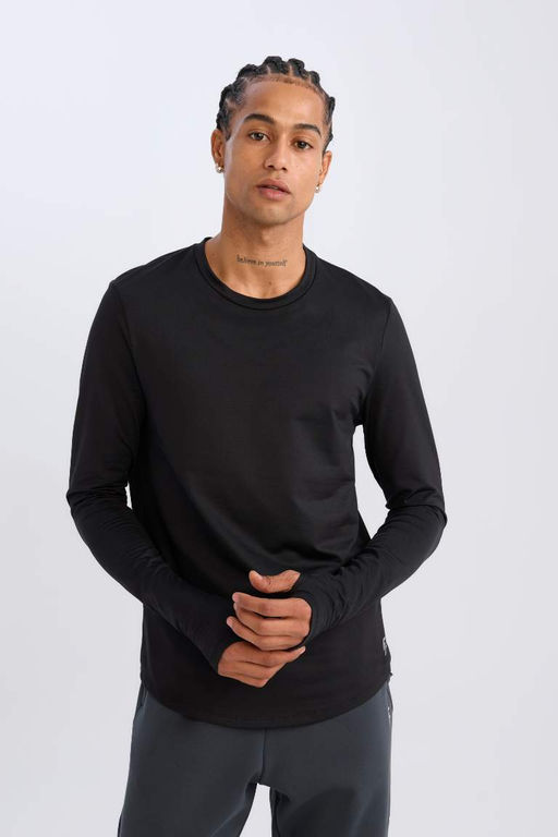 DeFactoFit Спортивная футболка узкого кроя с круглым вырезом  фото 11