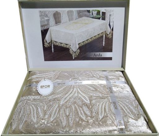 Скатерть EFOR ARDA 160*220 прямоугольная капучино