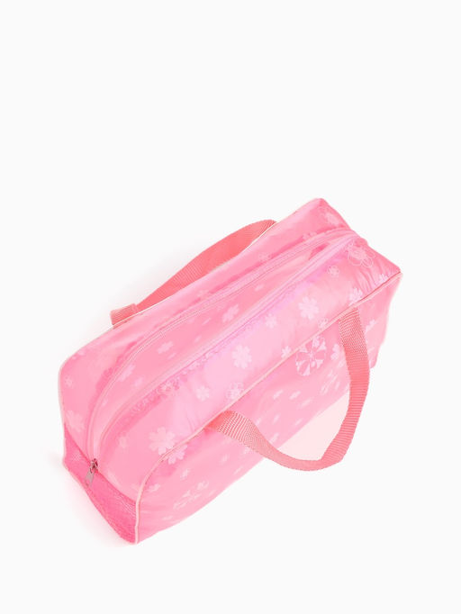 Цена за 2 шт. Косметичка - сумочка на молнии для бассейна, с ручками, с рисунком, розовая