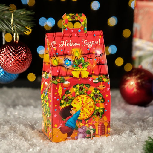 Цена за 10 шт. Коробка подарочная складная Полюсатики 9,5 х 7,5 х 16,5 см - Simaland фото 2