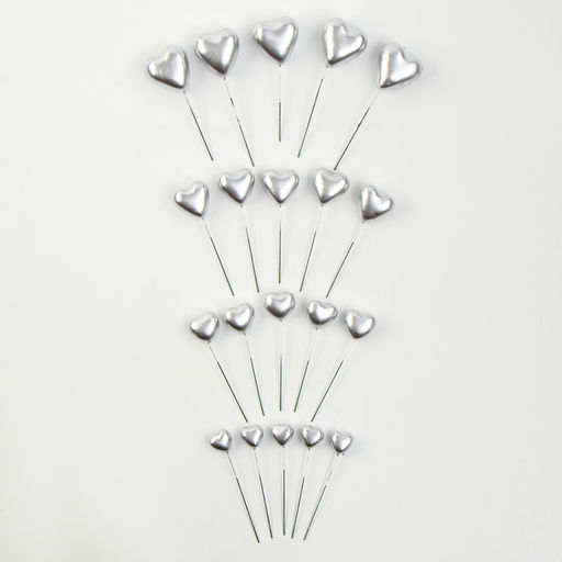 Набор для украшения Сердечки, цвет серебро - Страна карнавалия фото 2