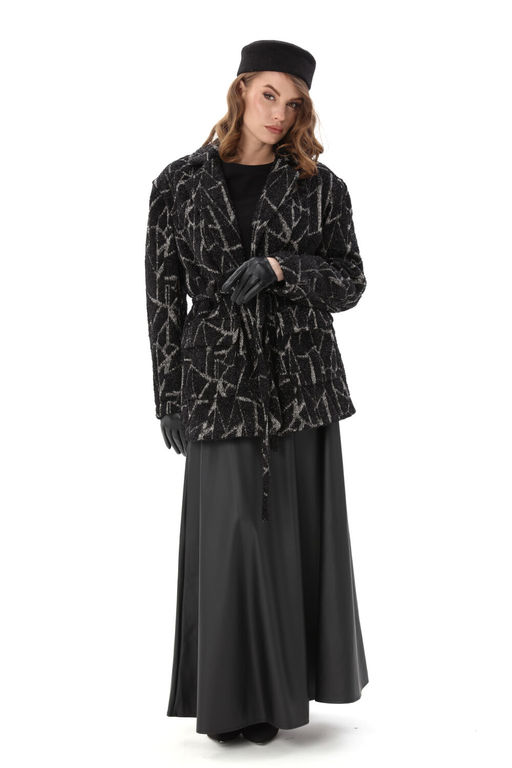 Кардиган NIKVA н1006-1 черная геометрия  фото 2