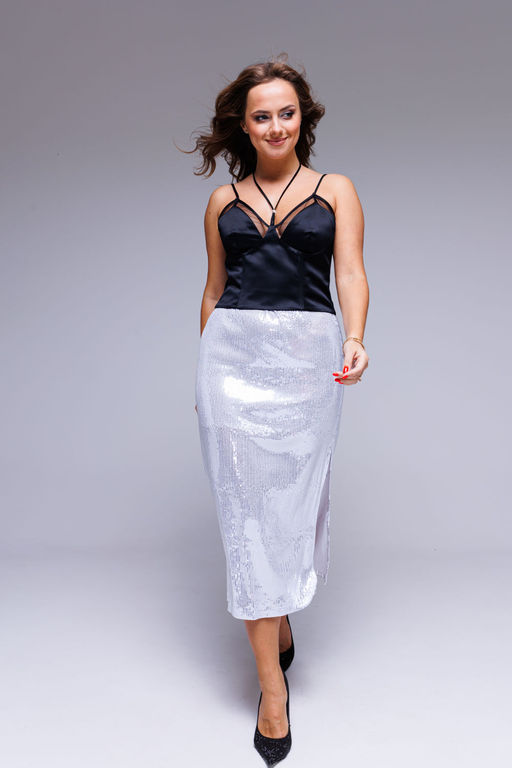 Юбка AURA 5040-164 серебро  фото 3