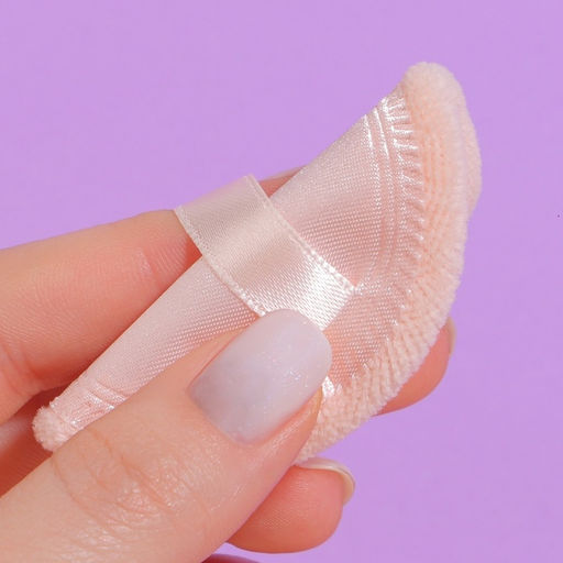 Цена за 5 шт. Пуховка для макияжа, с держателем, d=6 см, МИКС