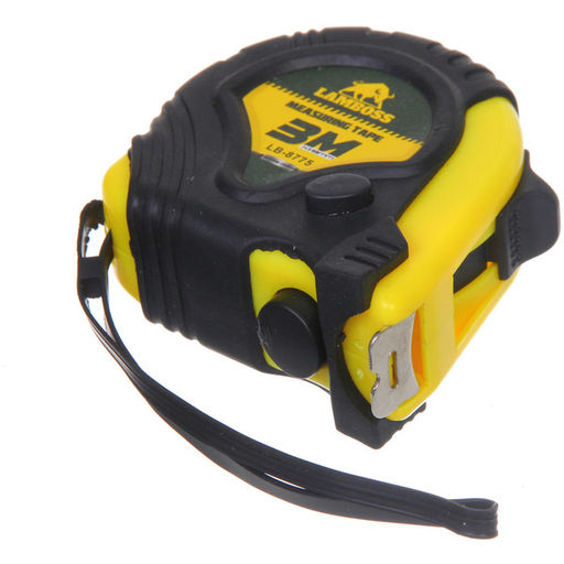 Рулетка Lamboss три фиксатора обрезиненный корпус 3М