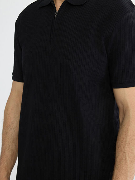 Polo Yaka Fitilli Erkek Triko Ti??rt