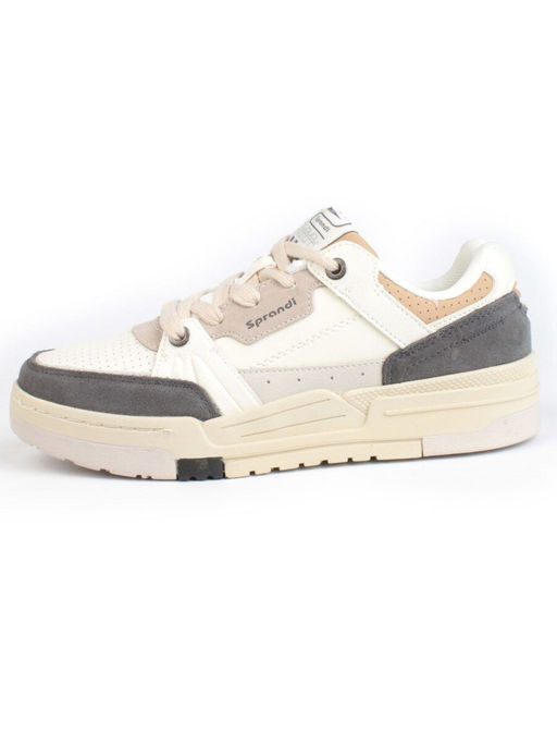 05-P232-1 DK. GRAY/BEIGE Кроссовки женские (натуральная замша, искусственная кожа)