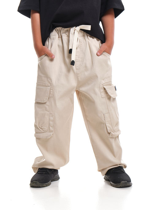 Брюки карго для мальчика 33-72073 бежевый - Mini maxi фото 12