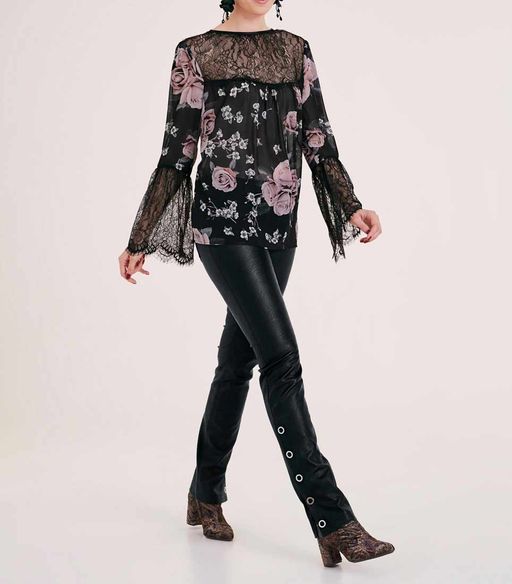 Блузка, черно-розовая - Heine фото 3