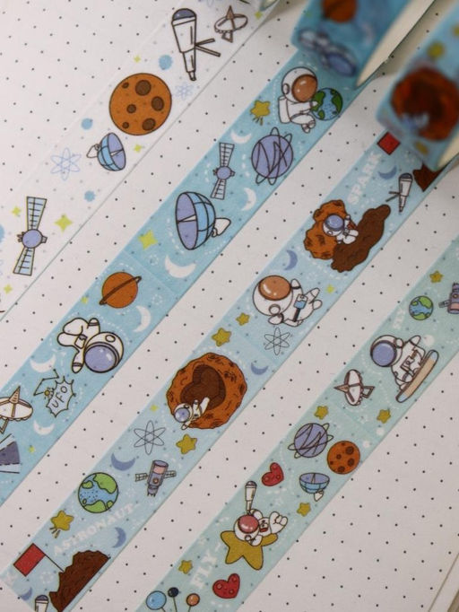 Набор декоративного скотча "Little astronaut", light-blue
