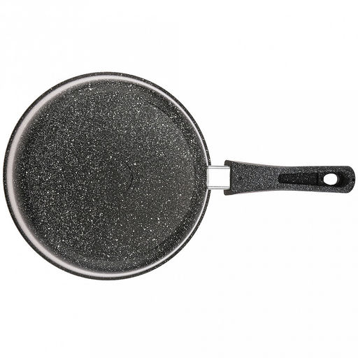 Сковорода с тефлоновым покрытием д24см "Гранит Induction", h6,5см, s0,4см, съемная ручка из термостойкого пластика (Россия) Подходит для всех видов плит, включая индукционную.