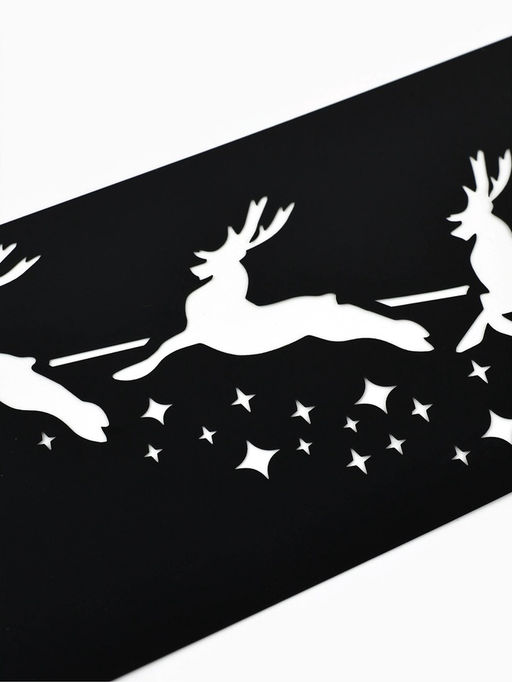 Цена за 5 шт. Трафарет для торта новогодний Олени, 32?10 см - KONFINETTA фото 4