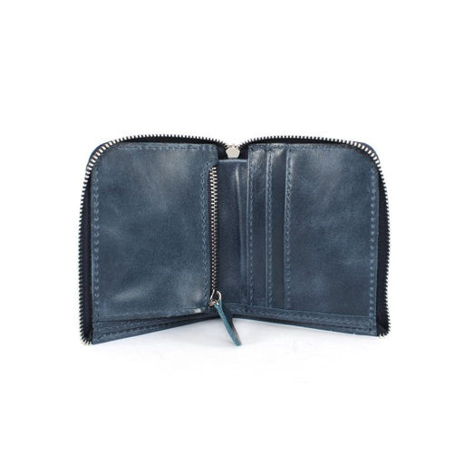 Портмоне мужское Croco-ПР-931 натуральная кожа 1 отд, 4 карм, синий пулл-ап (85) 260598  фото 3