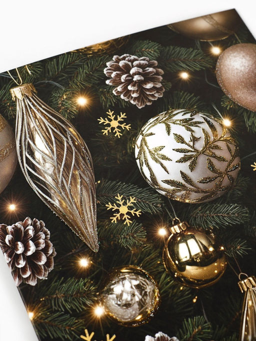 Цена за 10 шт. Открытка «Счастья в Новом году!», глиттер, 12×18 см