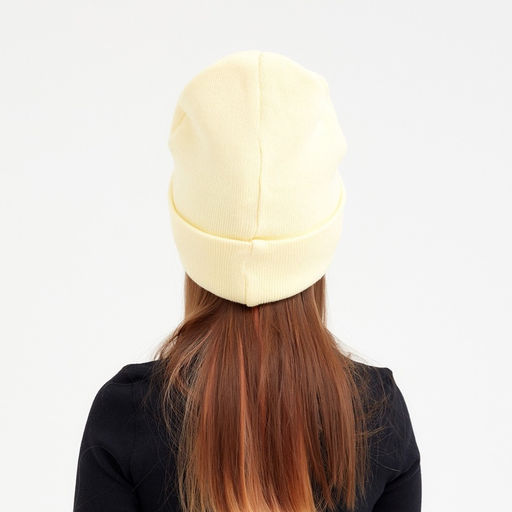 Шапка детская MINAKU: Cozy Winter с отворотом, цвет экрю, размер 52-56 (5-7 лет)