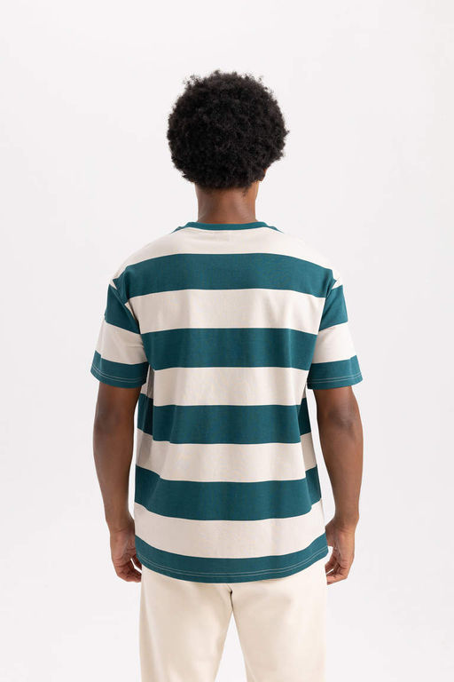 DeFactoFit Стандартная футболка с круглым вырезом и короткими рукавами с принтом  фото 5