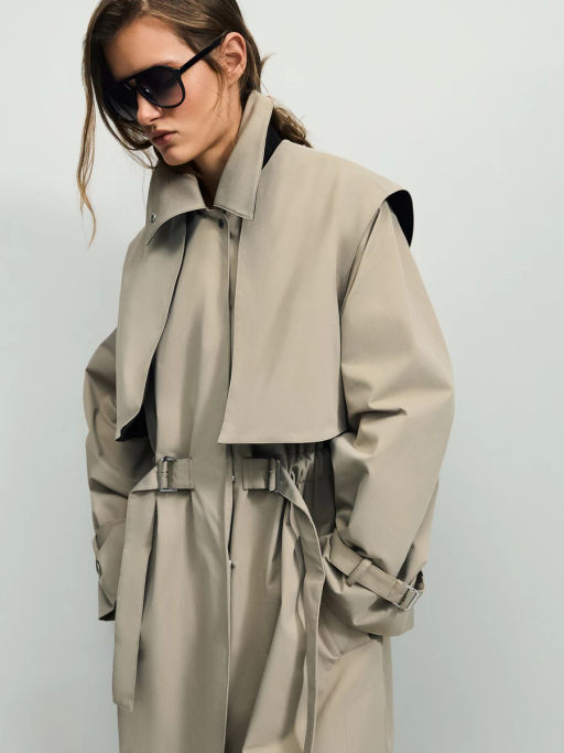 Плащ со съемным жилетом / Zarina фото 6