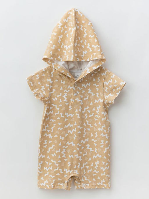 Песочник хлопковый с капюшоном, песочный - Lesi kids фото 8