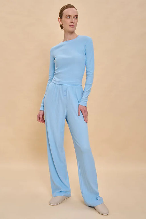 PELICAN, брюки женские, Голубой  фото 4