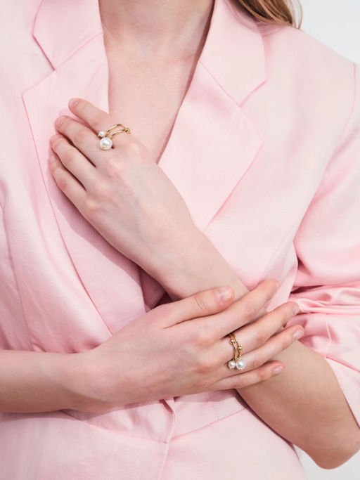 Набор колец с искусственным жемчугом ZR2605060324-6 / Zarina