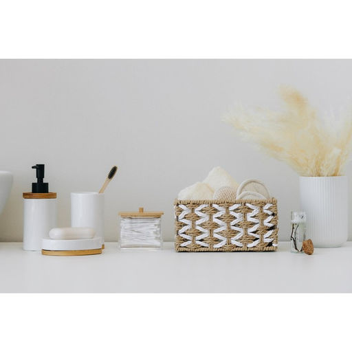 Аксессуары для ванной SAVANNA Джуно, 3 предмета, мыльница, дозатор для мыла 280 мл, стакан, белые  фото 5