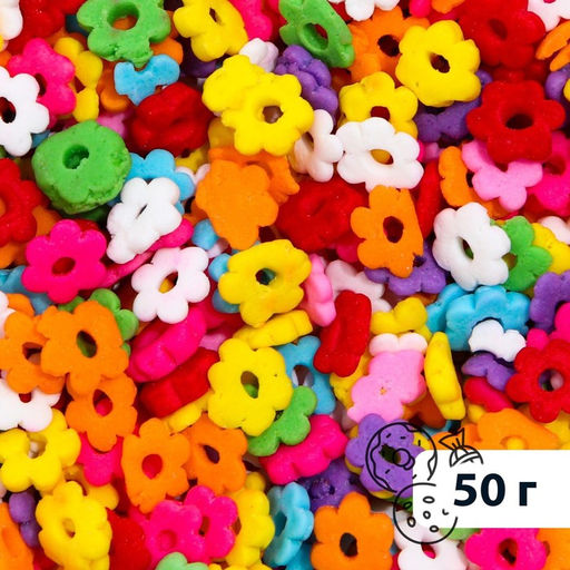 Кондитерская посыпка Цветочное утро, многоцветная, 50 г