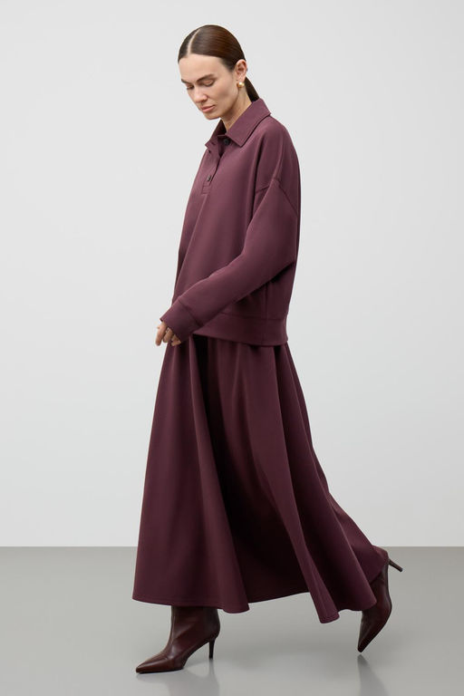 ЕВТ 3359/темный махагон джемпер-поло жен