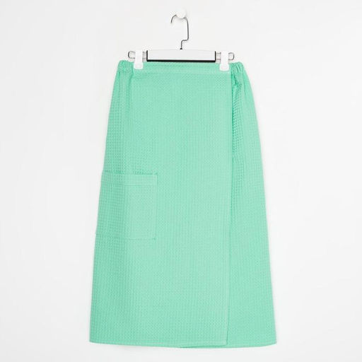 Полотенце банное Этель Парео с карманом 80*140 см. цв.нежный лайм, 100% хл, вафля 240 г/м2  фото 6