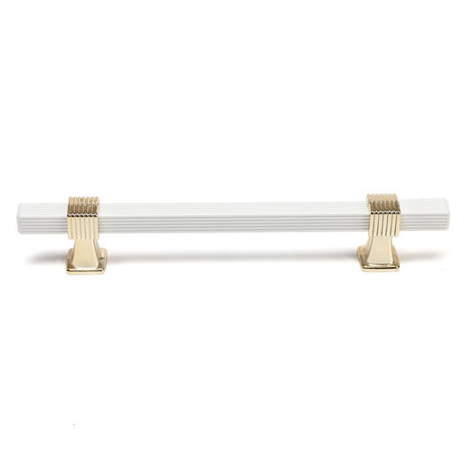 Ручка-скоба CAPPIO PK117, м/о 128 мм, цвет белый/золото