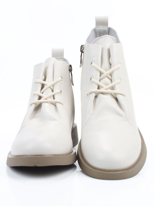 01-M43-19 LT. BEIGE Ботинки демисезонные женские (натуральная кожа)