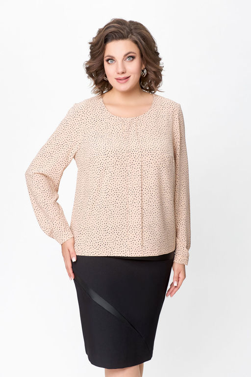 Блуза Swallow 803.2 черный+серебряный узор фото 603