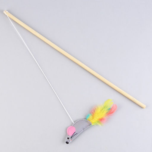 Дразнилка из фетра Мышка, 7,8х3,1 см - Пушистое счастье фото 2