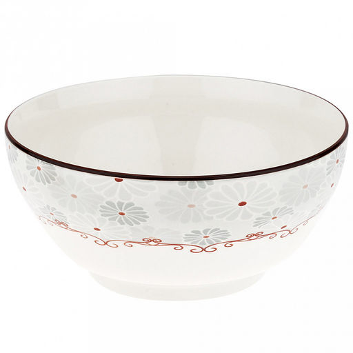 Классика Салатник фарфоровый 1,75л, д20х9,3см, с деколью, отводка (Китай)
